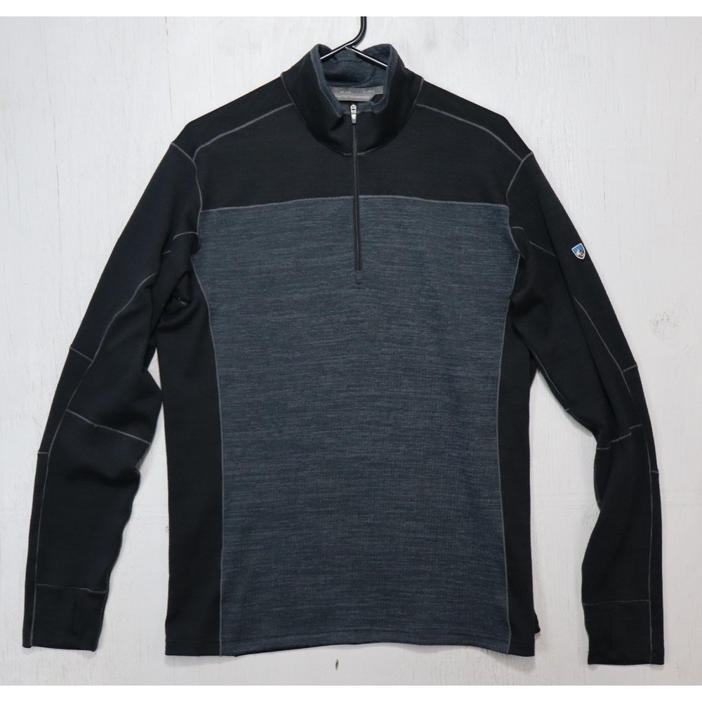 Kuhl Downhill Racer 1/4 Zip Long Sleeve Gray Sweater Mens Size L